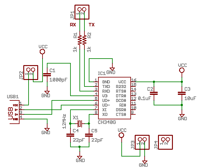 Ch340e схема подключения